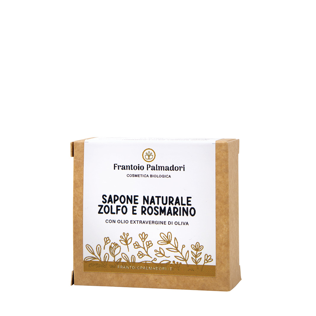 Saponetta naturale olio d'oliva biologico zolfo e rosmarino