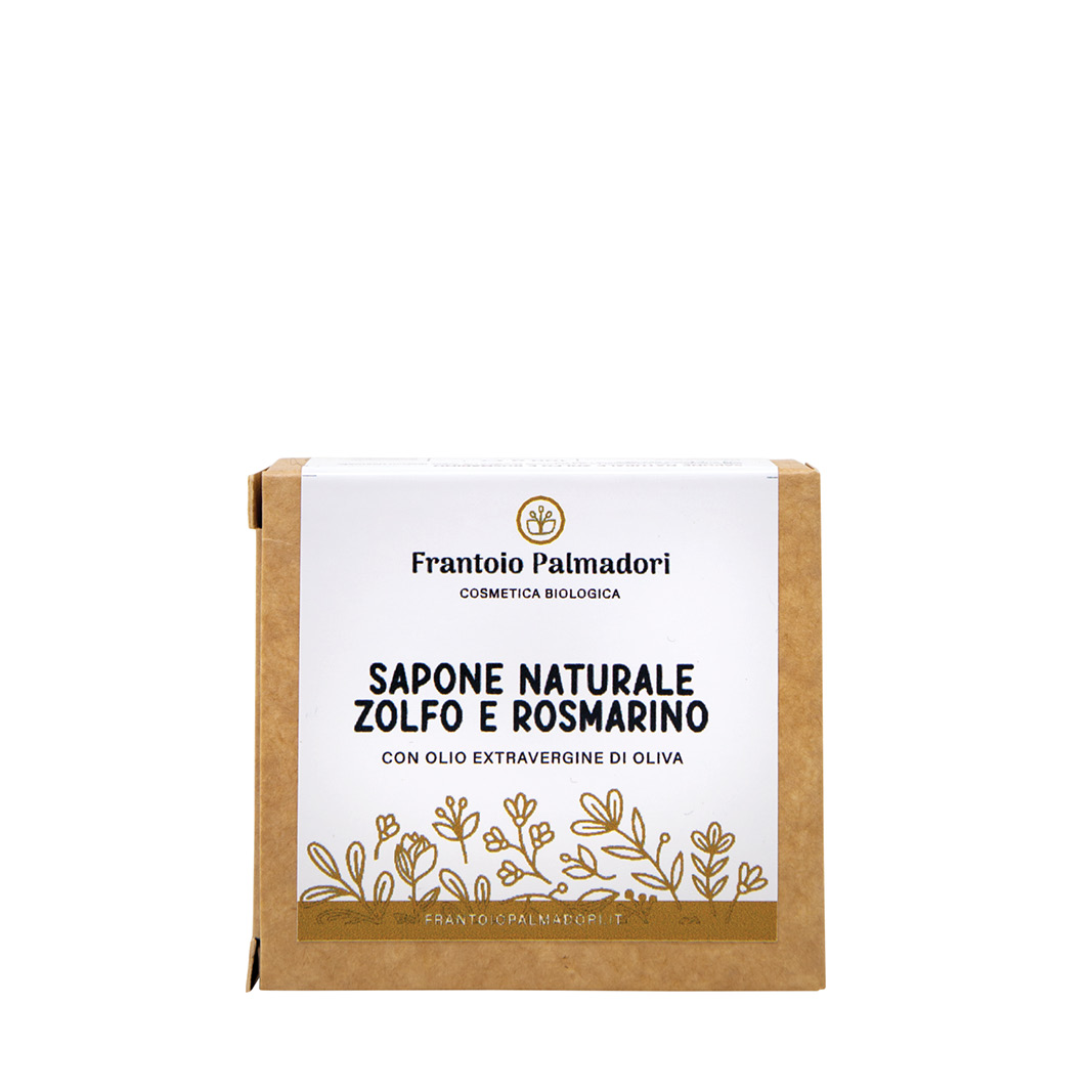 Saponetta naturale olio d'oliva biologico zolfo e rosmarino - immagine 2